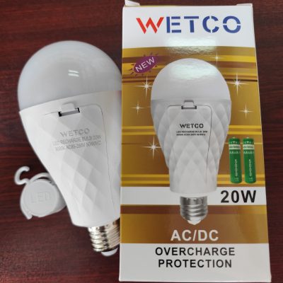 لامپ 20وات شارژی اضطراری WETCO (فروش عمده پک های 20 عددی)